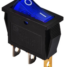 KCD3-101N BL/B 220V  Перемикач 1 клав. синій з підсвічуванням