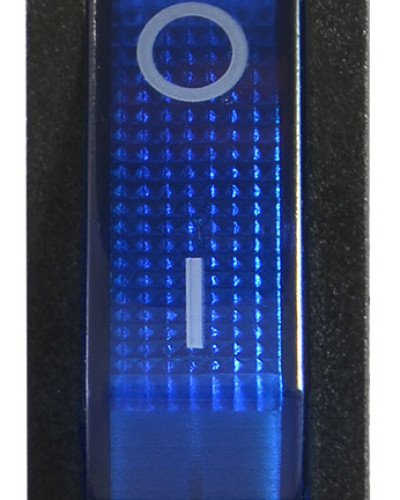 KCD3-101N BL/B 220V  Перемикач 1 клав. синій з підсвічуванням