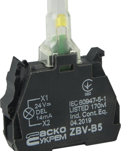ZBV-B5 Блок для підсвіч. жовтий 24В для кнопок TB5