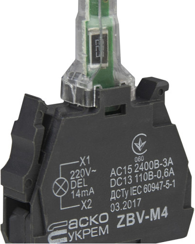 ZBV-M4 Блок для підсвіч. червоний 220В для кнопок TB5 