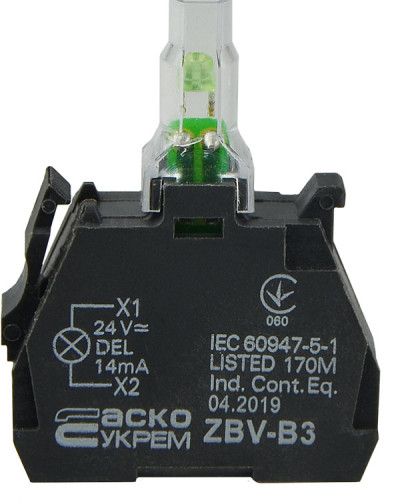 ZBV-B3 Блок для підсвіч. зелен. 24В для кнопок TB5