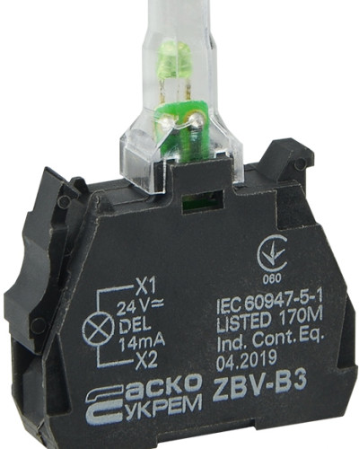 ZBV-B3 Блок для підсвіч. зелен. 24В для кнопок TB5