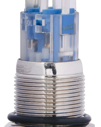 TYJ 19-272  Кнопка металева пласка з підсвічуванням, 2NO+2NC, жовта  220V.