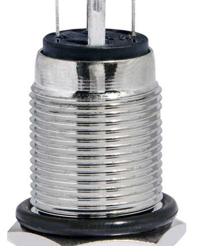 TYJ 16-261 Кнопка металева пласка з підсвічуванням, 1NO+1NC, зелена  220V.