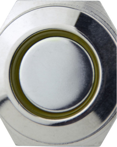 TYJ 16-261  Кнопка металева пласка з підсвічуванням, 1NO+1NC, жовта  220V.