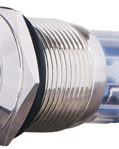 TYJ 19-271 Кнопка металева пласка з підсвічуванням, 1NO+1NC, зелена  220V.