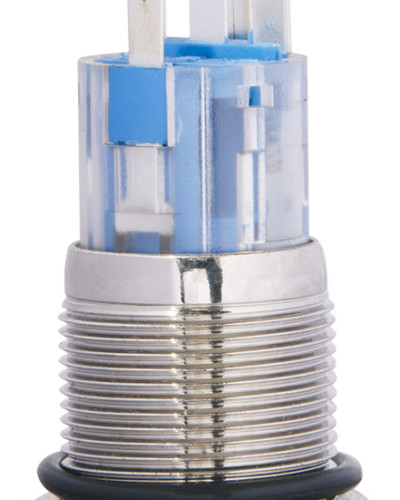 TYJ 19-271  Кнопка металева пласка з підсвічуванням, 1NO+1NC, жовта  220V.
