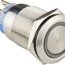 TYJ 19-272 Кнопка металева пласка з підсвічуванням, 2NO+2NC, червона 12V.