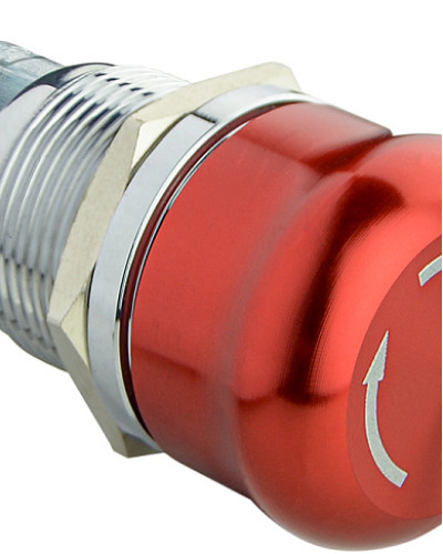 TY 19C-S11/1   Кнопка металева Повернення поворотом 1NO+1NC.
