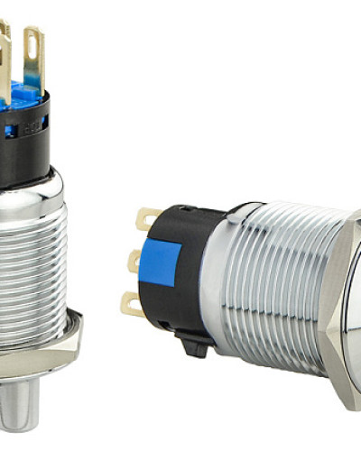 TY 19C-X11/3   Кнопка металева поворотна 3-и поз 2NO+2NC.