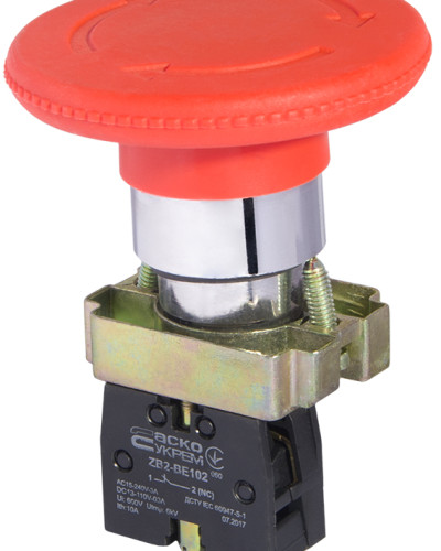 XB2-BS642 Кнопка безпеки.Повернення поворотом. d60mm