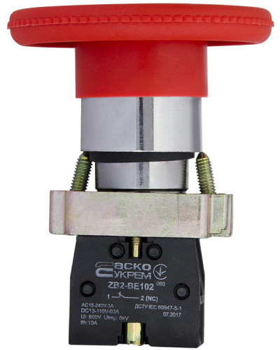 XB2-BS642 Кнопка безпеки.Повернення поворотом. d60mm