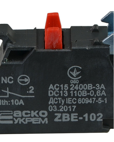 ZBE-102 N/C Контакт для кнопок TB5