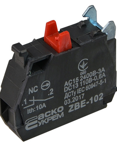 ZBE-102 N/C Контакт для кнопок TB5
