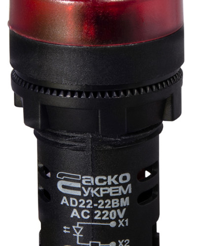 Зумер блимаючий AD22-22 BM/r червоний 220V АC
