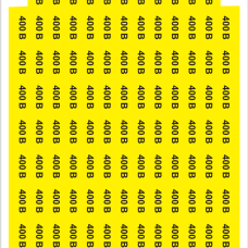 Наліпки "Знак "400 В" жовтий 45х22"