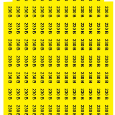 Наліпки "Знак "230 В" жовтий 45х22"