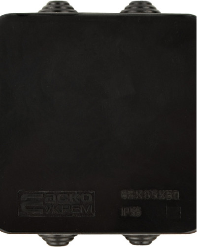 Розподільча  коробка серії UAtmo Jet Black 85*85*50 (уп. 20шт)