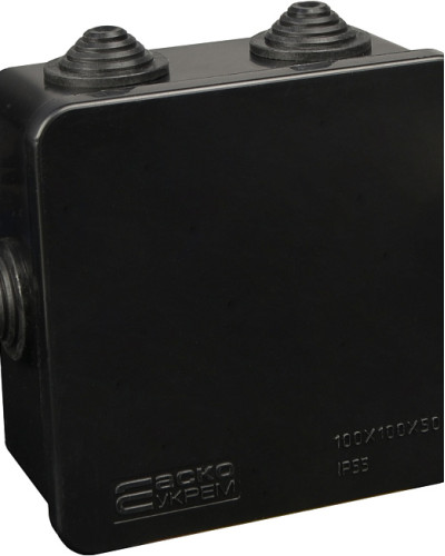 Розподільча  коробка серії UAtmo Jet Black 100*100*50 (уп. 20шт)