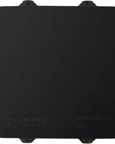 Розподільча  коробка серії UAtmo Jet Black 100*100*50 (уп. 20шт)