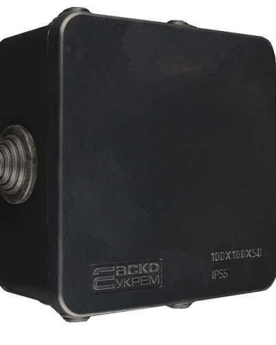 Розподільча  коробка серії UAtmo Jet Black 100*100*50 (уп. 20шт)