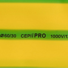 Термоусаджувальна трубка 60,0/30,0 шт. (1м) жовто-зелена серії PRO