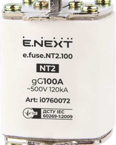 Запобіжник плавкий e.fuse.NT2.100, габарит 2, 100А