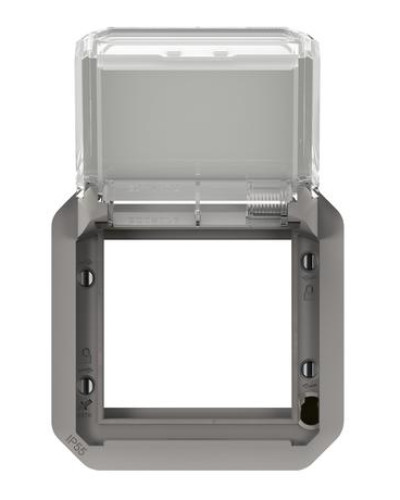 Адаптер Плексо IP55-IK07 під Mosaic с дымчатой крышкой
