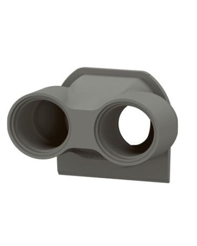 Мембрана с двойным вводом ISO 20, цвет Антрацит PLEXO