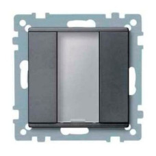 1-кнопочный выключатель PLUS, антрацит, System M, Merten, Schneider Electric MTN627514 