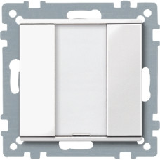 1 кнопочный выключатель PLUS, полярно-белый глянцевый, System M, Schneider Electric MTN617119