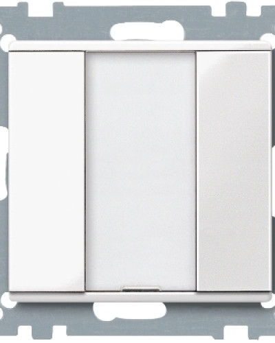 1 кнопочный выключатель PLUS, полярно-белый глянцевый, System M, Schneider Electric MTN617119