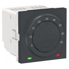 Термостат теплої підлоги 10А антрацит, Unica New, Schneider Electric, NU350354