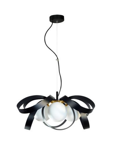 Підвісний світильник NELA FLAT 65CM чорно-золотий LAMPA 1139