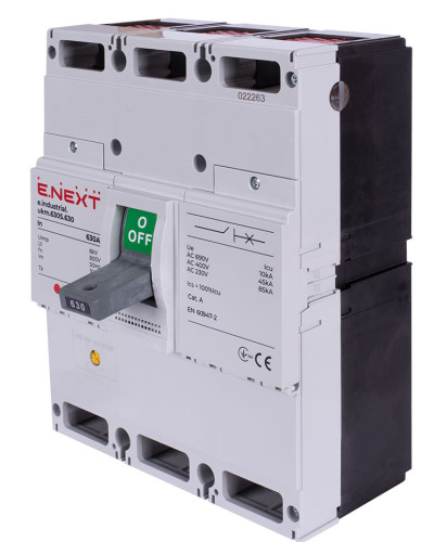 Силовий автоматичний вимикач e.industrial.ukm.630S.630, 3р, 630А