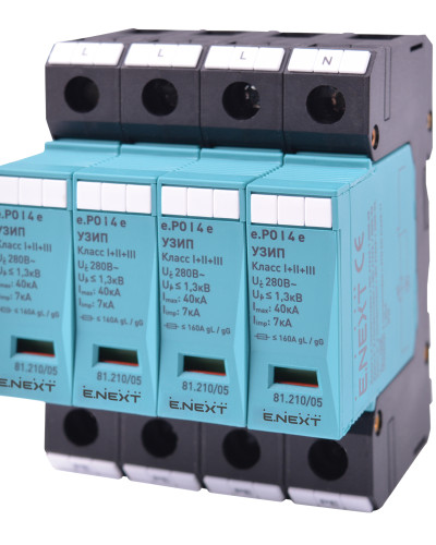 ПЗІП e.PO I 4 e 280V/7kA клас I+II+III, 4 полюси