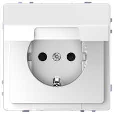  Розетка 16А с заземляющим контактом и крышкой, IP20 Белый лотос, MERTEN Schneider Electric MTN2310-6035