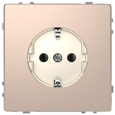 Розетка 16А с заземляющим контактом без шторок, Шампань, Merten, D-Life Schneider Electric MTN2301-6051