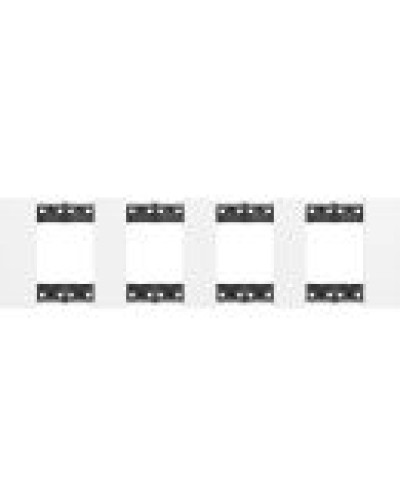 Рамка немецкого стандарта на 4 поста (2+2+2+2 модуля) Bticino Living Now KA4802M4KW белая