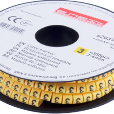 Маркер кабельний e.marker.stand.3.6.3, 3-6 кв.мм, "3", 350 шт