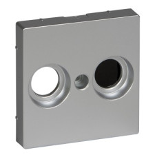 Центральна плата для антенної розетки, 2 отвори, алюміній, Merten System M Schneider Electric MTN4122-0460