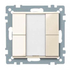 2 кнопочный выключатель PLUS, бежевый, KNX, Merten, Schneider Electric MTN617244