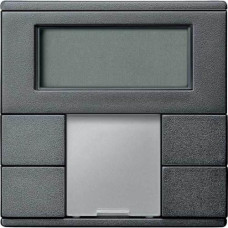 2-Кнопочный выключатель с терморегулятором, антрацит, System M, Merten Schneider Electric MTN6212-0414