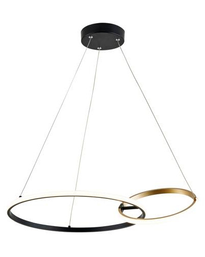 Підвісний світильник чорно-золотий RANDO LAMPA 20002P-GD