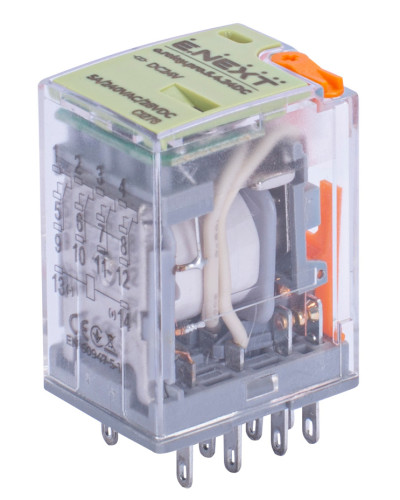 Реле проміжне e.relay.pro.5.4.24DC, 5А, 4 групи контактів, котушка 24В DC