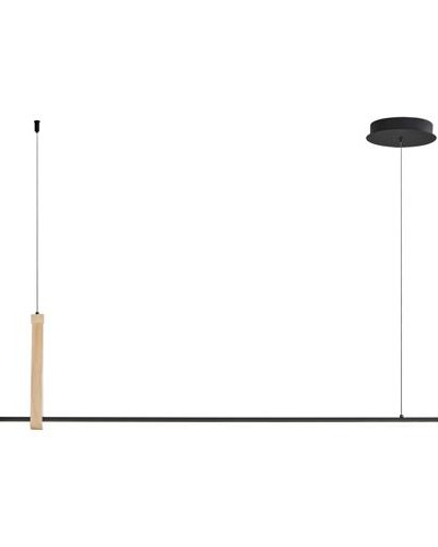 Підвісний світильник Чорний CLAUD LAMPA 22806M-WOOD BLACK