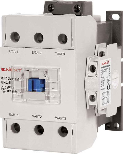 Контактор e.industrial.ukc.65.110, 65А, 110В, 3P, 1no+1nc