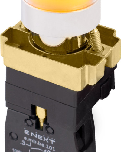 Кнопка з підсвіткою e.mb.bw3561 жовта, без фіксації, 1NO