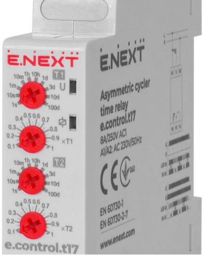 Реле часу асиметричного повторення циклу e.control.t17