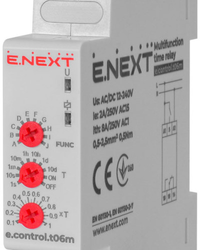 Реле часу багатофункціональне e.control.t06m